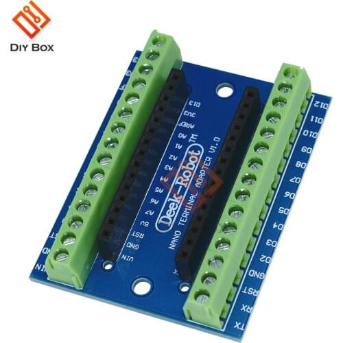 NANO V3.0 Controller Terminal Adapter Blue Expansion Board NANO IO Shield Simple Extension Plate For Arduino AVR ATMEGA328P