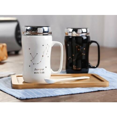 Creative Twelve Constellation Mug Home Ceramic Cup Custom Logo Mug Gift Boxed Daily the Department Store