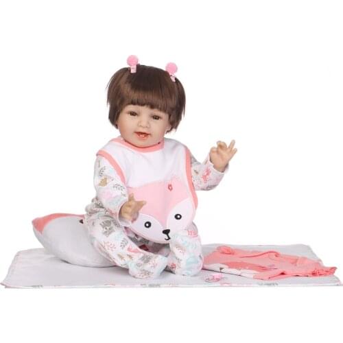 NPKCOLLECTION 22inch 55cm silicone reborn dolls wholesale lifelike baby girls newborn fashion doll Christmas gift new year gift