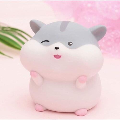 Hot Sale Hamster Piggy Bank Kids Coin Money Bank Hamster Resin Ornament S Grey Gifts Childrens Room Decoration