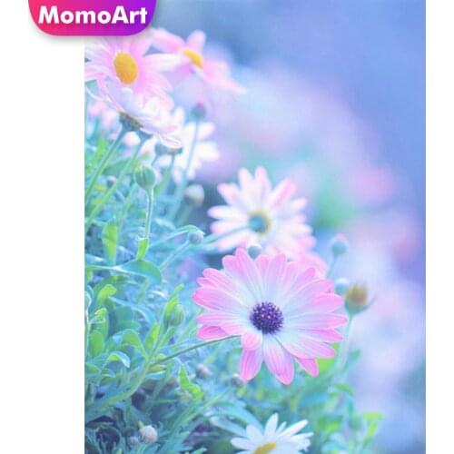 MomoArt 5D DIY Diamond Painting Flower Cross Stitch Kits Diamond Mosaic Daisy Full Square Drill Embroidery Sale Decor For Home