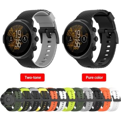 Soft Silicone Sports Watch Strap for Suunto 7 replacement wristband for Suunto 9 Baro/9 Spartan/9 GPS Watch Band Smart Accessori