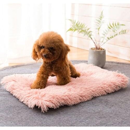 Soft Pet Dog Blanket Cat Bed Mat Long Plush Warm Double Layer Fluffy Deep Sleeping Cover for Small Medium Large Dogs Mattress