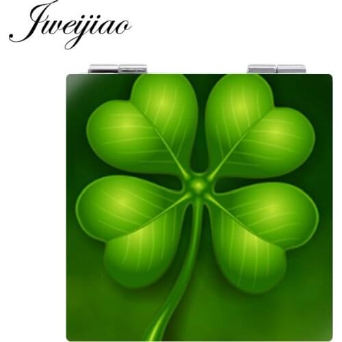 Youhaken Lucky Clover Portable mirror 2019 new DIY Decoration photo Printing Compact mirror 1X/2X Magnifying Mirrors QF315