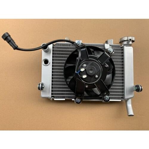 Radiator of of Benelli TRK502 TRK502X, including the fan