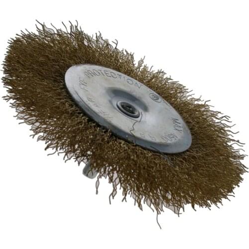 Utoolmart Grinding Head Steel Wheel With Handle Copper Plated Steel Wire Carbon Steel Nickel Plating Handle 3pcs/6pcs/1set/2set