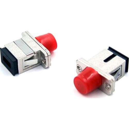 Special Wholesale Metal NEW Connector FC/SC Fiber Adapter Converter Flange Coupler Adapter 100pcs/lots for Russia