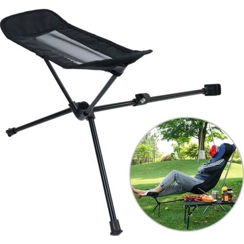 Outdoor Portable Stool Collapsible Footstool For Camping Beach Chair Folding Fishing BBQ Camping Chair Foot Recliner Foot Rest