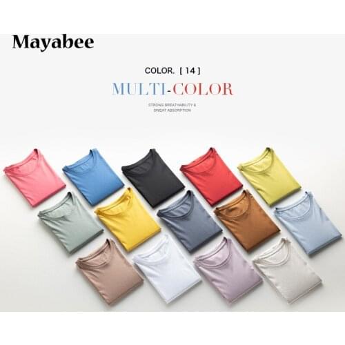 Heavy Upgrade Mulberry Silk Cool Loose Mercerized Cotton All-Match T-Shirt Women Round Neck 2021 Spring Summer New