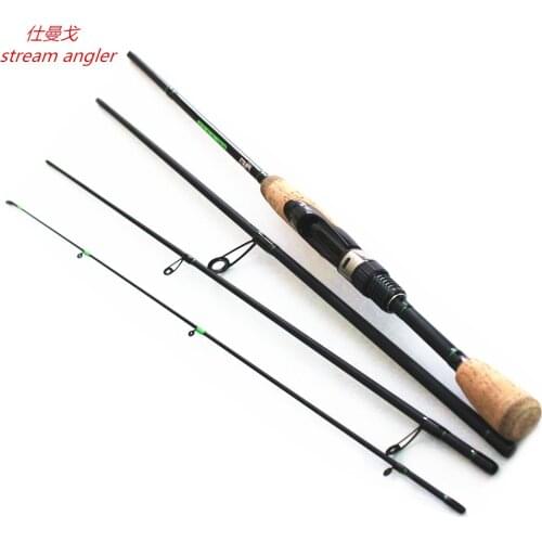 Stream lure rod 4 sections UL L carbon fishing rod fast action 1.96m 2.1m 2.19m short and portable