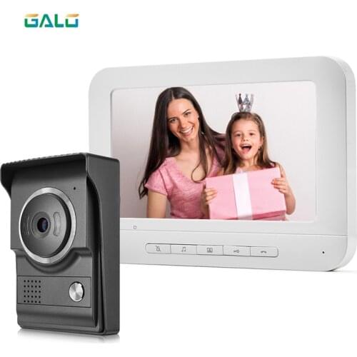 7 inch tft lcd screen video door phone villa video intercom system doorbell with CMOS camera