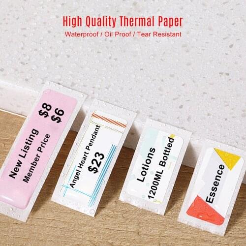Waterproof Tear Resistant 14*30mm 210pcs/roll Thermal Printing Label Paper Barcode Price Size Name Blank Labels for Organizer