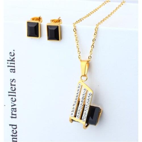 OUFEI Stainless Steel Women Jewelry Sets Accesories Indian Wedding Jewelry Women Turkish Necklace Set Schmuck Jewellery Sets