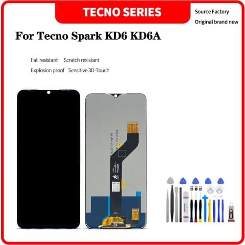 For infinix Tecno Spark KD6 KD6A LCD Display Touch Screen Digitizer Assembly For Tecno Spark KD6 KD6A lcd Replacement