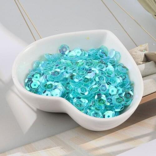 10g/pack 6mm Round Cup AB Transparen Color Pvc loose sequins Paillettes sewing Wedding craft, Kids Diy Women Garment Accessories