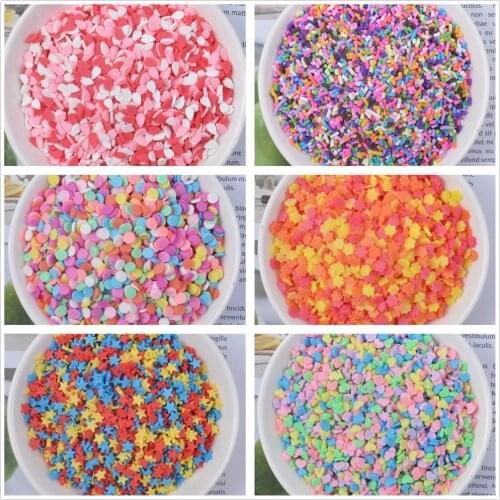 100g/bag Slime Clay Sprinkles For Filler For Slime DIY Supplies Candy Fake Cake Dessert Mud Particles Decoration Toys 5MM
