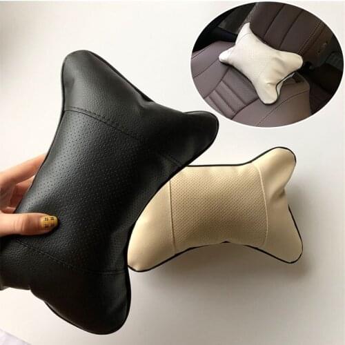 2pcs Car neck pillows universal headrest case for Skoda Octavia Yeti Roomster Fabia Rapid Superb KODIAQ