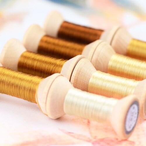 20m Golden Orange Suzhou DIY Common Color Silk Line Branch Manual Spiraea Embroidery thread