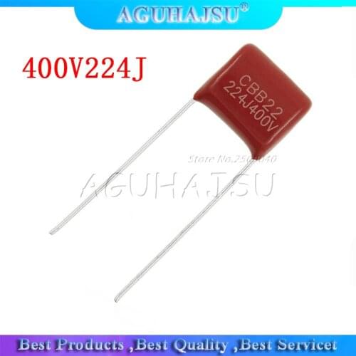 20PCS 400V224J 400V 0.22UF 220NF 400V 224J 224 CBB P10 Polypropylene film capacitor