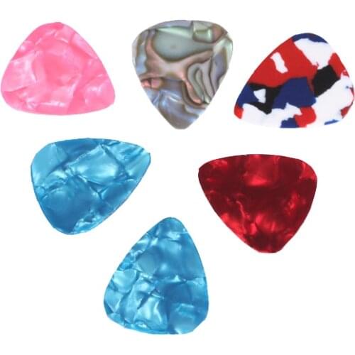 20pcs Assorted Color Celluloid Guitar Picks Pack 0.6--0.8mm Plectrums