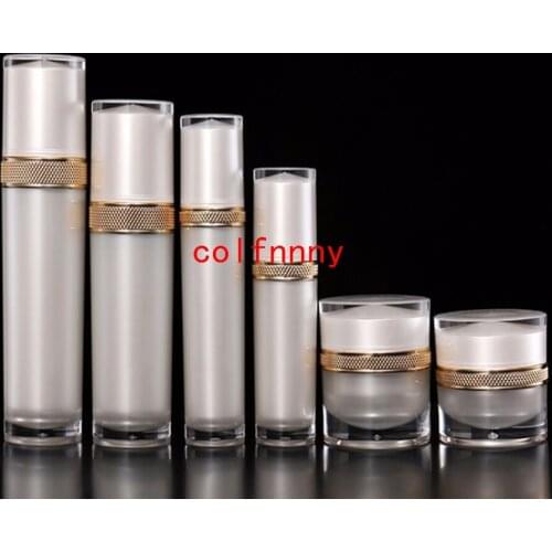 200pcs/lot Fast Shipping 30ML 60ml Women Spray Bottle Essence of The Container, Golden Acrylic lid, Cosmetic Packaging Bottle