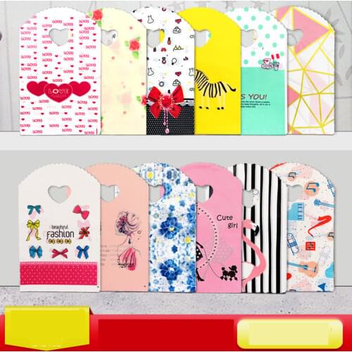 2017 New Design Wholesale 100pcs/lot 9*15cm Luxury Gift Shopping Packaging Pouches Jewelry Gift Pouches Small Plastic Bags