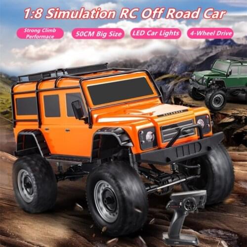 50CM Big Size Simulation 4WD RC Off Road RC Vehicle Strong Climbing Performance Suspension Shockproof LED Headlight RC Car Toys