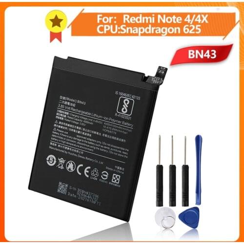 BN43 Phone Battery For Xiao mi Redmi Note4X Hongmi Note 4X Standard Version Redrice BN43 4000mAh +Tool
