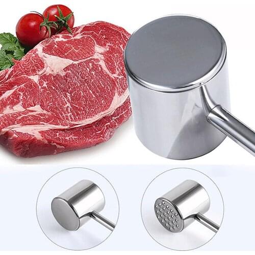 Household Stainless Steel Knock Loose Beef Mace Steak Tender Meat Hammer Kitchen Meat Hammer Meat Tenderizer Tools