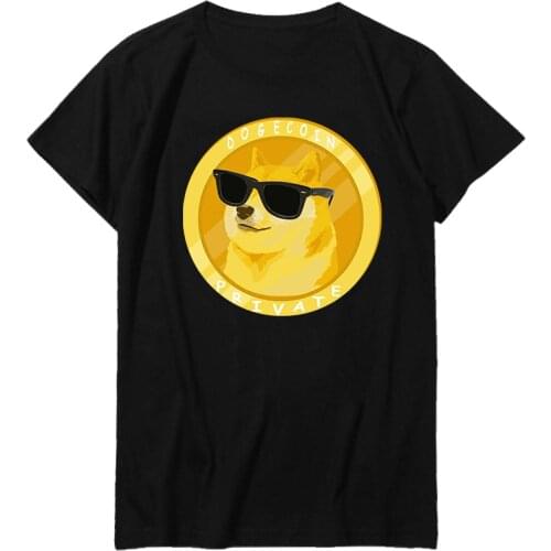 Bitcoin Cryptocurrency Art Dogecoin To The Moon Crypto Coin Classic Mens T-shirt Oversized Vintage Short Sleeve Men clothing