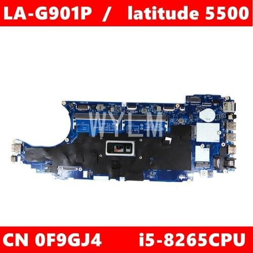 CN 0F9GJ4 EDC50 LA-G901P i5-8265 CPU Mainboard For Dell Latitude 5500 CN F9GJ4 Laptop Motherboard 100% Tested Working Well