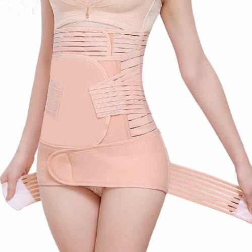 Mom Waist Belly Bands Polyester Postpartum Abdominal Belt Recovery Belly/Abdomen/Pelvis Breathable 3in1 Belly Bandage Shapewear