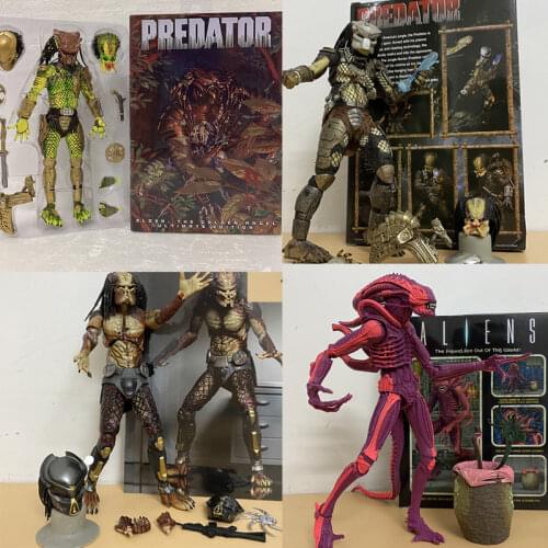 Lab Escape Fugitive Predator NECA Gold Kenner Leader Clan Chief Xenomorph Alien Jungle Hunter Predator Action Figure Horror Gift