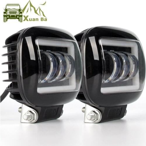 6D Lens 5 Inch Led Work Light Bar 12V 24V For Car 4x4 Off road Motorcycle Truck Niva UAZ ATV Led Angel Eyes Flood Driving Lights