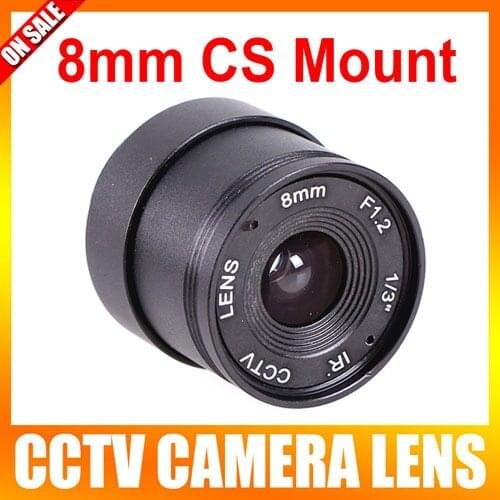 HOT SALE F1.2 8mm 1/3" CS Mount Fixed IR CCTV Camera Lens