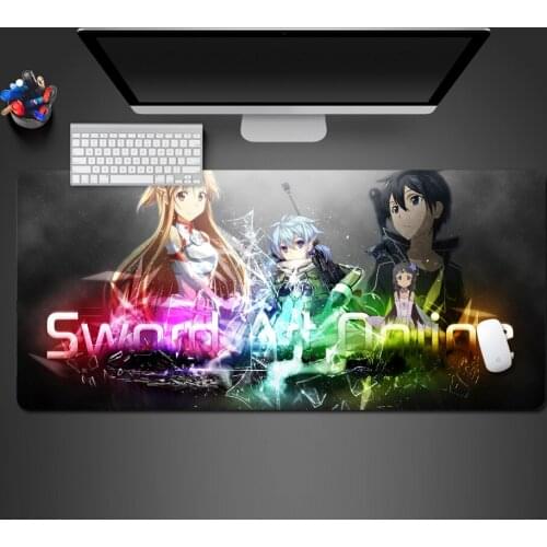 Modern Style Sword Online Anime Mousepad PC Game Computador Gama Pad Family Practical Computer Keyboard Mats Anime Mousepad