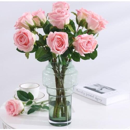 Artificial Flowers Roses 1 Bunch Beautiful Multicolor Bouquet Silk Party Wedding Decoration Valentines Gift DIY Flower Bouquet