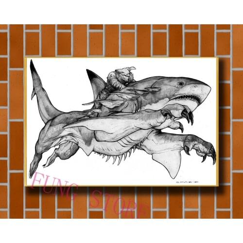 K082 Science Fiction Mech Warrior Robot Monster Originality Custom Silk Poster Home Deco Wall Art Christmas Gift