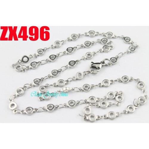 4mm annular chain stainless steel necklace womens mens religious necklace fashion jewelry 20pcs ZX496