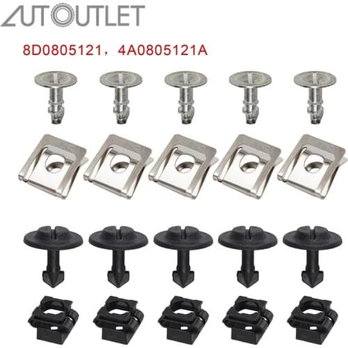 AUTOUTLET 20 Pcs Under Engine Cover Undertray Repair Kit Wheel Arch Clip Set For Audi 4A0805163 4A0805121A 8D0805121 8D0805960