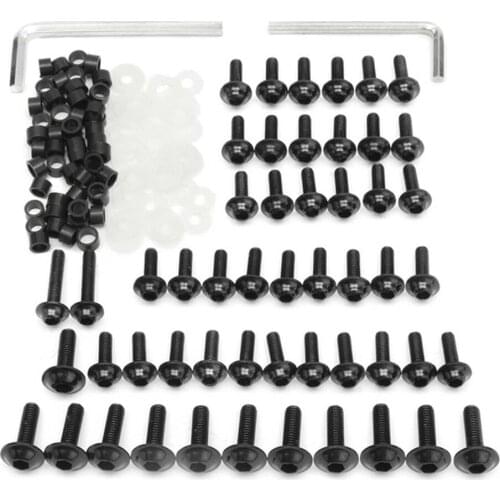 158pcs Universal Motorcycle Fairing Body Bolts Kit Fastener Clips Screw Nuts for Yamaha YZF R6 1999 2000 2001 2002 Motocross Par