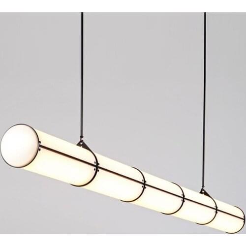 Post modern creative simple long chandelier designer restaurant desk bar Nordic simple decorative art lamps