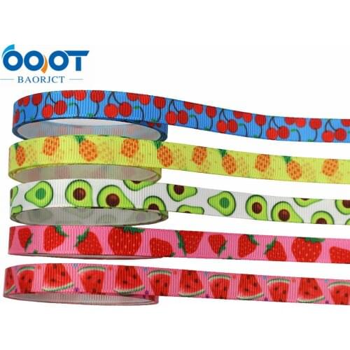 3/8”'Fruit Decoration Gift Wrapping Printed Grosgrain Ribbon,10yrds DIY Handmade Headwear Accessories,L-20716-670