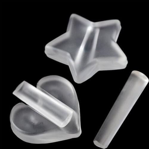 Hot Transparent Star Heart Shape Press Mold Nail Art Decoration Mould Manicure Tool