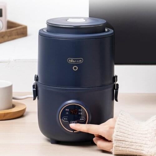 MINI Rice Cooker Thermal Heating Electric Lunch Box 3 Layers Portable Food Steamer Cooking Container Meal Warmer Bear/DFH-B15X3