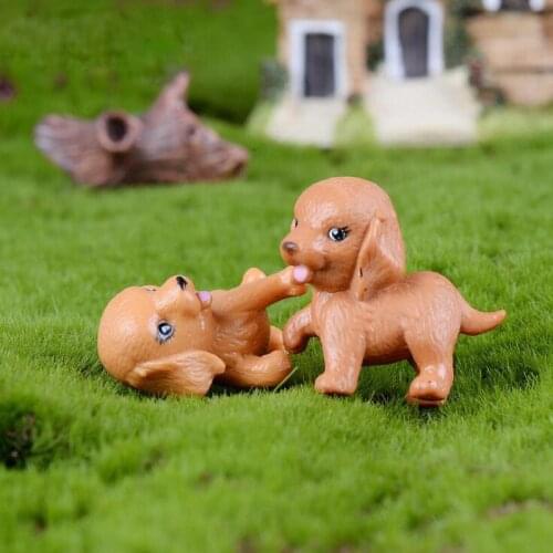 Dog Animals Miniatura Dollhouse Garden Home Bonsai Decoration Mini Toy Miniature Pvc Craft Ornaments Micro Decor DIY