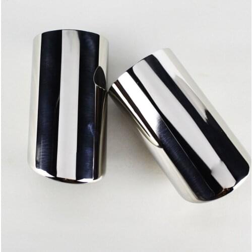 TAIHONGYU Silver Stainless Steel Exhaust Muffler Outlet Tip Pipe fit for VW Jetta MK6 Golf 7 Scirocco MK3