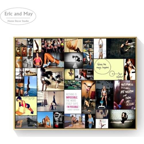 Fitness Bodybuilding Quotes Canvas Prints Modern Painting Posters Wall Art Pictures For Living Room Decoration No Frame