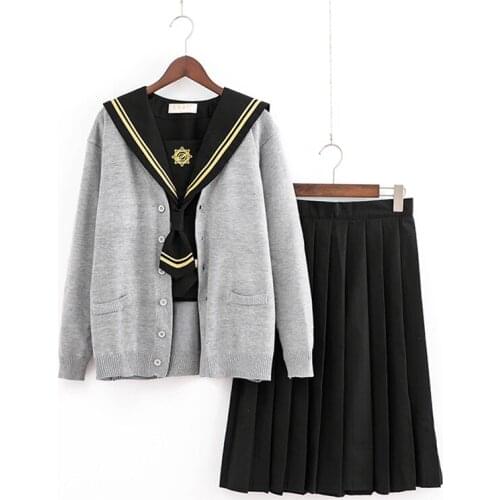 New School Uniform Jk Cosplay Lovely Japanese Korean Students Uniform Suit Long Skirt Winter Autumn Costumes College Girl Sailor