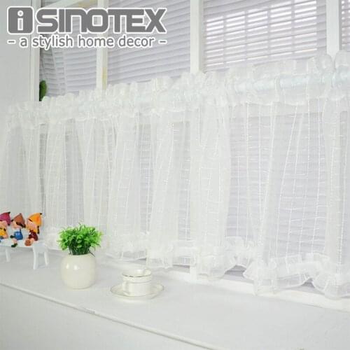 Window Curtain Half Curtain Solid Lace Decoration For Kitchen Curtain Valance Living Room Voile Screening Drape Panel 1 PCS/Lot